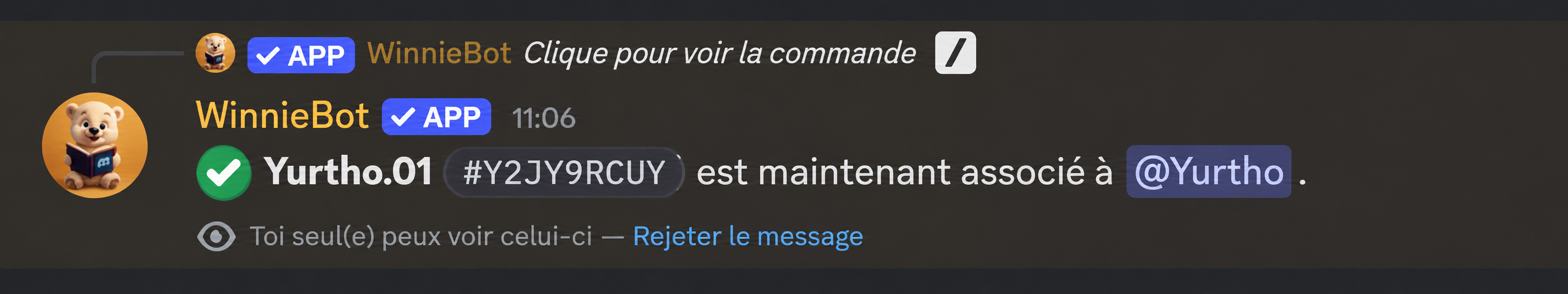 Vérifier la confirmation